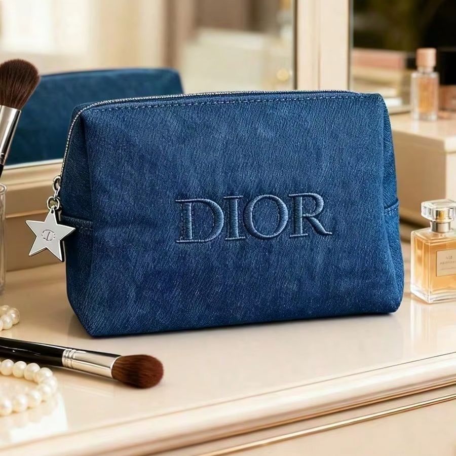 Beauty Makeup Dior - Bolsa de Cosméticos Dior em Denim