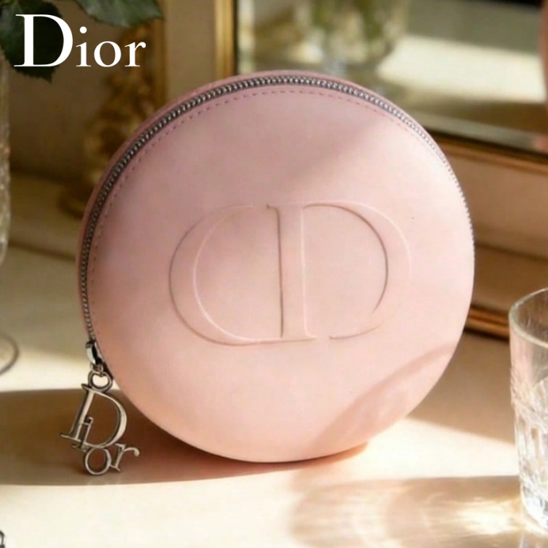 Beauty Makeup Dior - Bolsa de maquiagem de silicone redonda