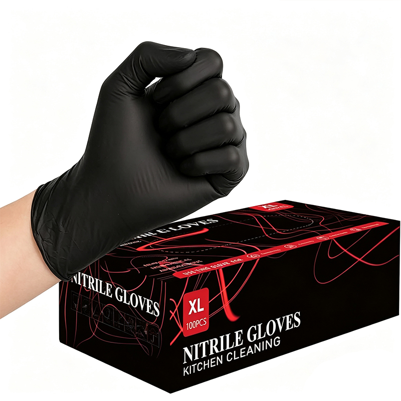 Beauty Glazed Makeup - Luvas descartáveis ​​de nitrilo pretas, 20/60/100