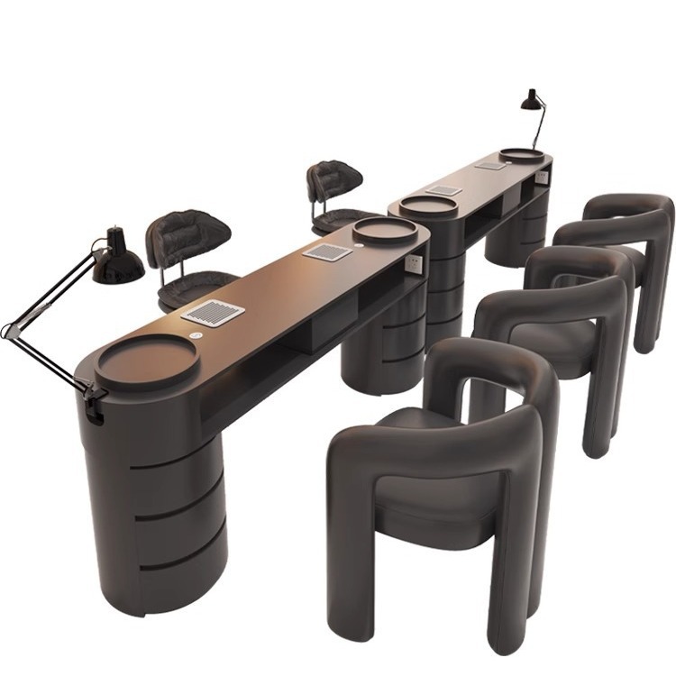 Beauty No Makeup - Mesa de Maquiagem Moderna Minimalista Preta,