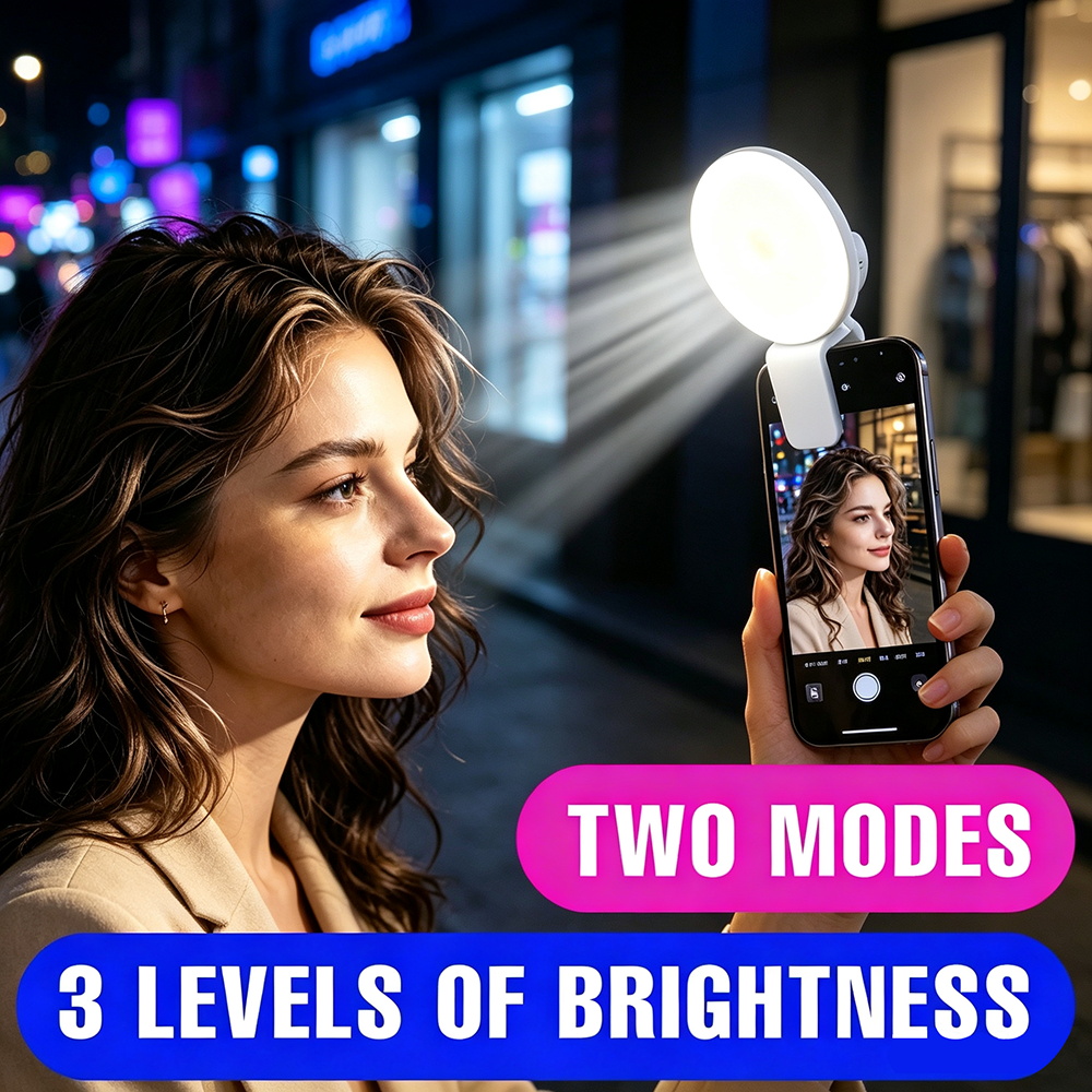 Beauty No Makeup - Luz de selfie portátil com clipe,