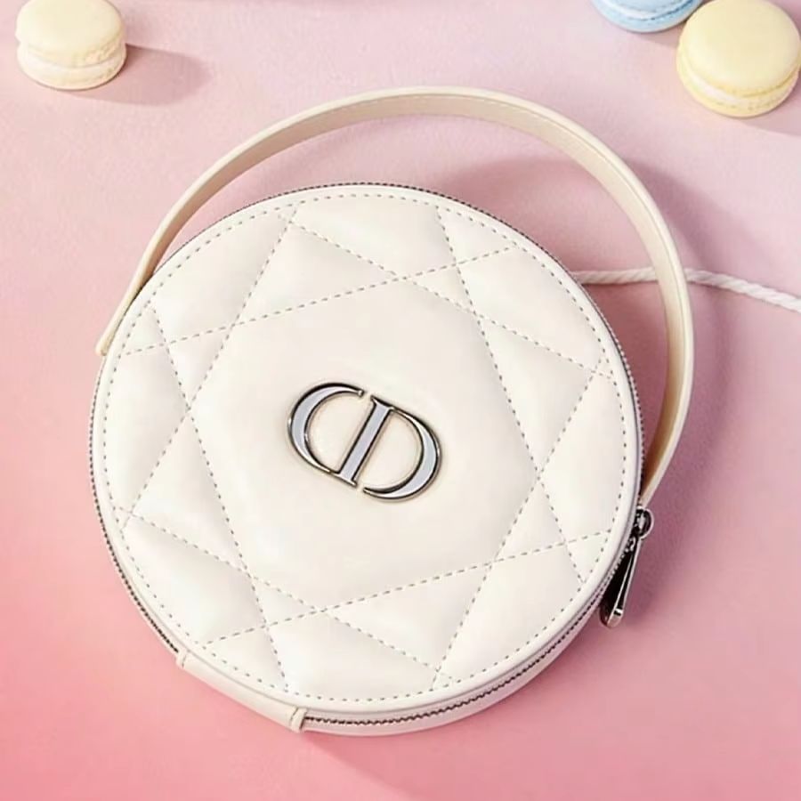 Beauty Makeup Dior - Bolsa de Maquiagem Redonda de Luxo