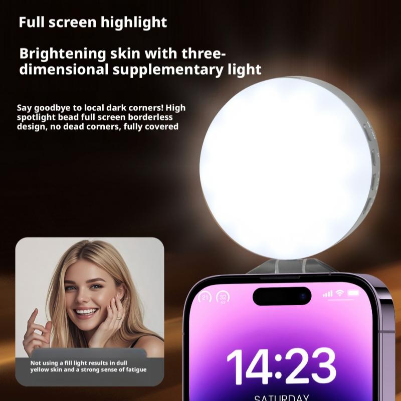 Beauty No Makeup - Luz de Preenchimento Magnética para Celular,