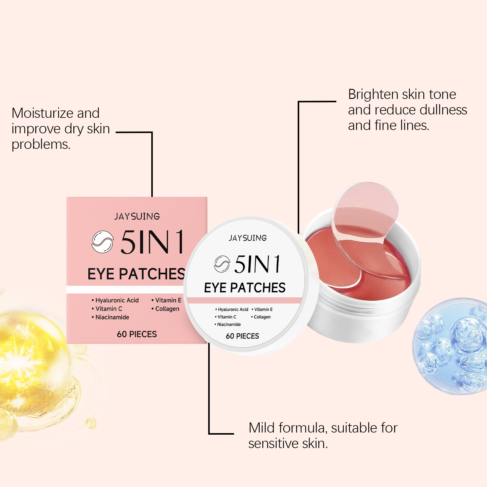 JAYSUING Conjunto de 60 Máscar - Collagen Eye Patch avaliação e preço