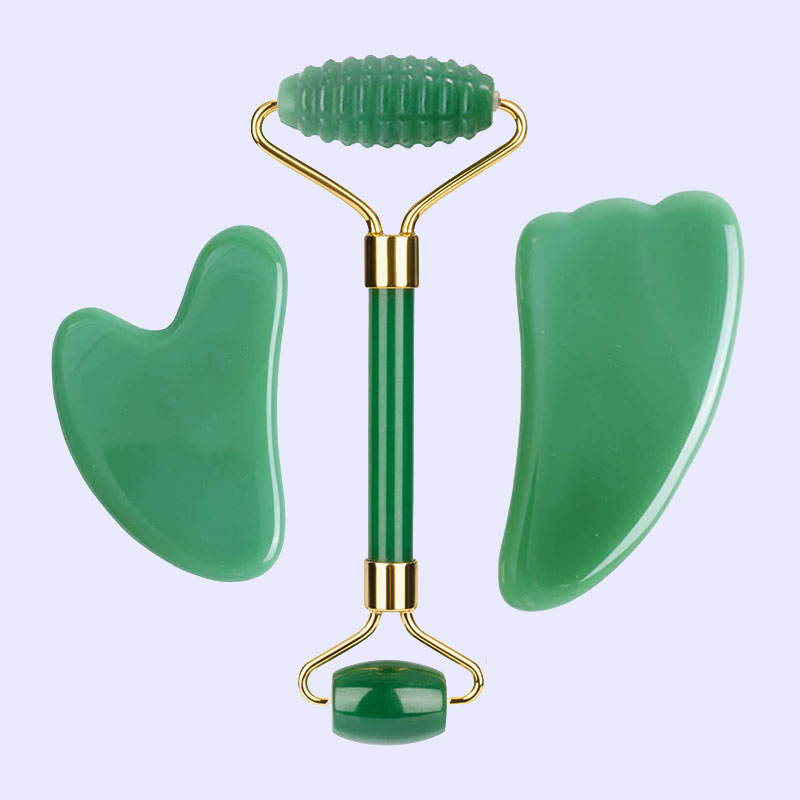 Rolo Massageador Facial de Jad - Jade Roller Gua Sha avaliação e preço