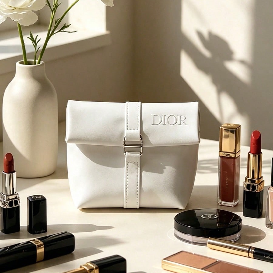 Bolsa cosmética branca da Dior - Beauty Makeup Dior avaliação e preço