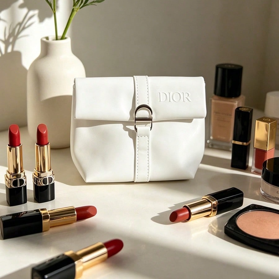 Bolsa cosmética branca da Dior - Beauty Makeup Dior avaliação e preço