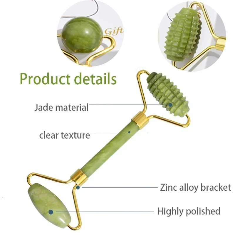 Rolo de jade natural rosto gua - Jade Roller Gua Sha avaliação e preço