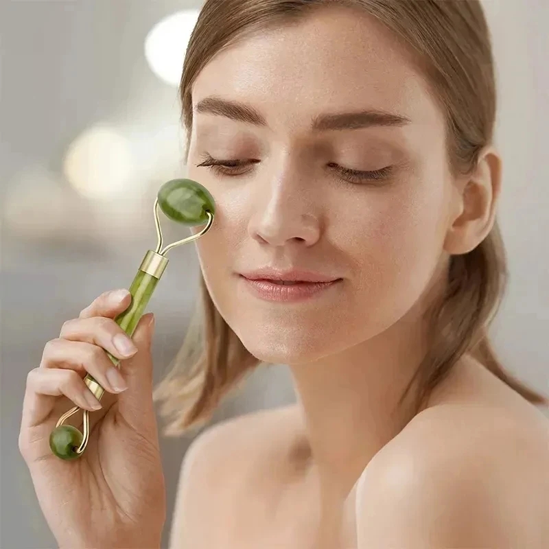 Conjunto de Massageador Facial - Jade Roller Gua Sha avaliação e preço