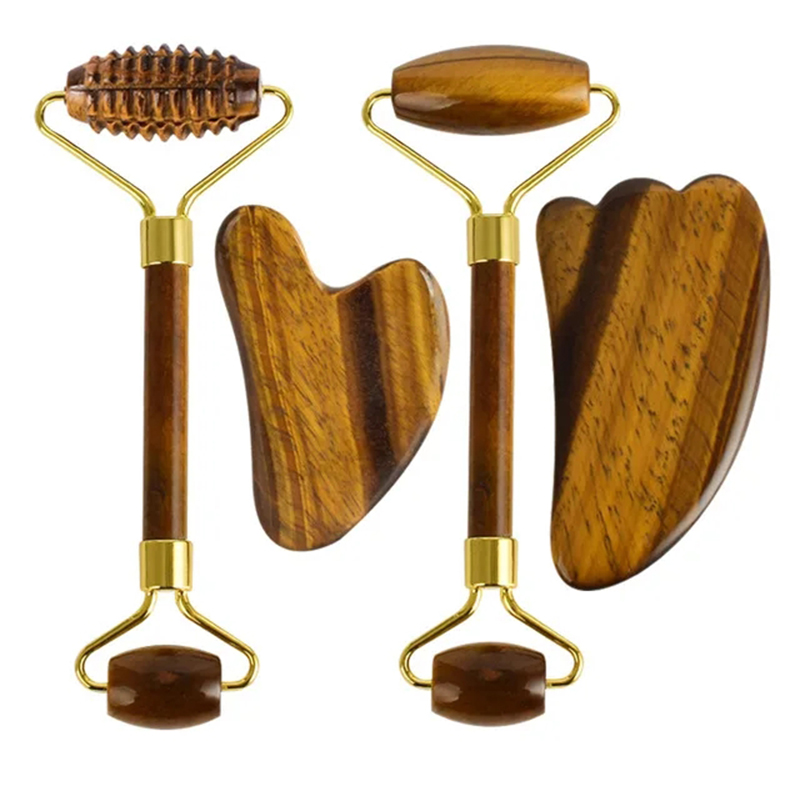 Rolo de jade olho de tigre nat - Jade Roller Gua Sha avaliação e preço