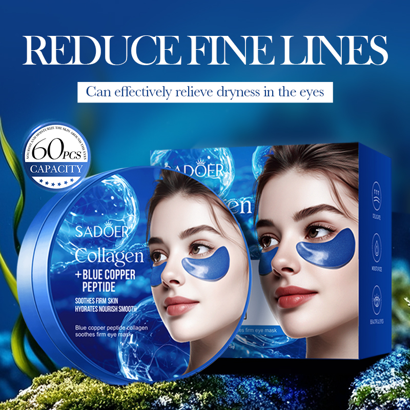 60 pçs sadoer cafeína cristal  - Collagen Eye Patch avaliação e preço