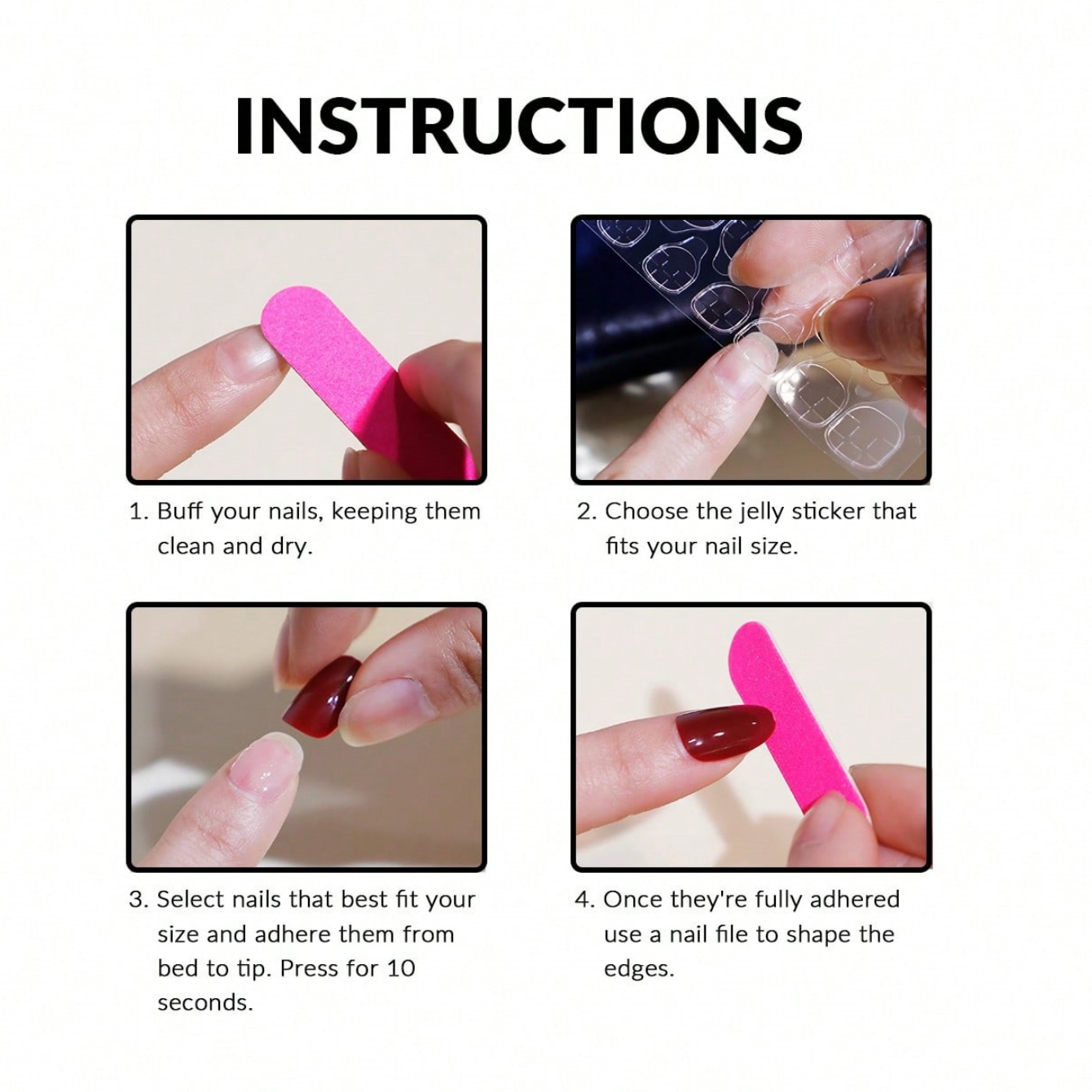 10 unhas quadradas aplicadas à - Beauty Glazed Makeup avaliação e preço