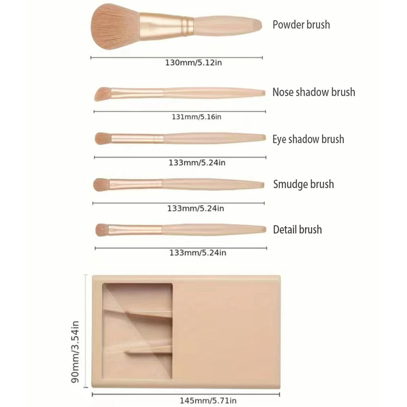 5 pçs kit de escova cosmética  - Beauty Makeup Tool Collection avaliação e preço