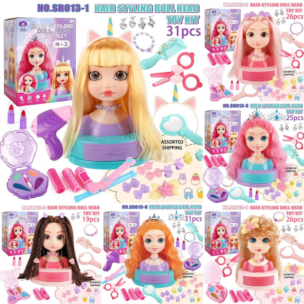 Estilo de cabelo boneca cabeça - Beauty Makeup Kids avaliação e preço