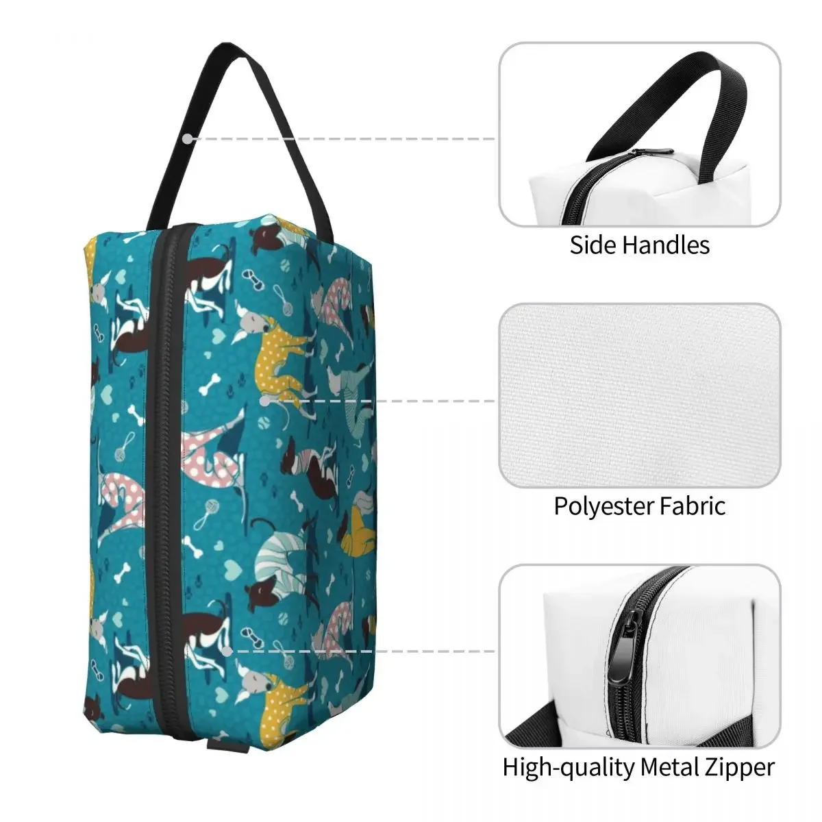 Viagem bonito galgos cão saco  - Beauty Makeup Kit Box avaliação e preço