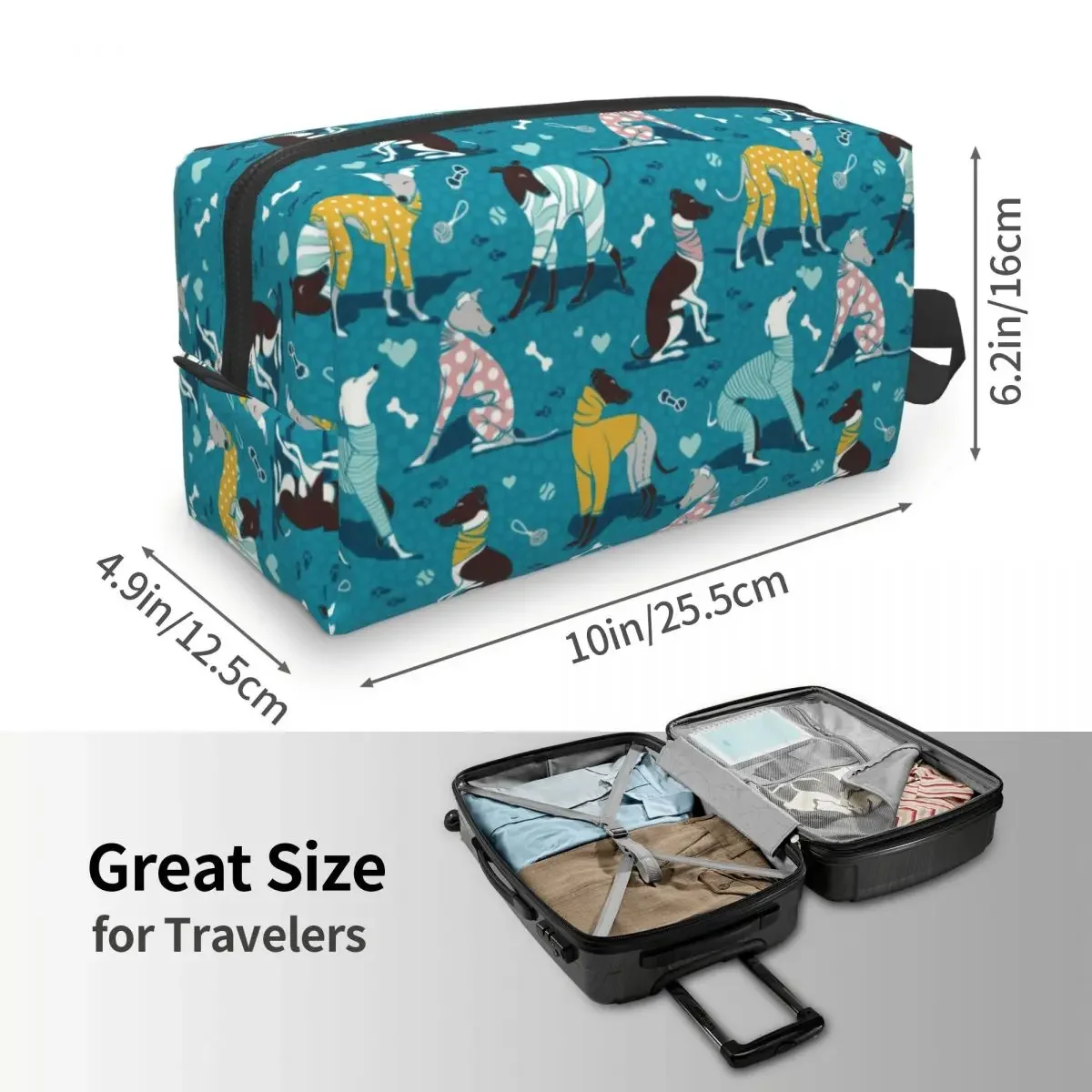 Viagem bonito galgos cão saco  - Beauty Makeup Kit Box avaliação e preço