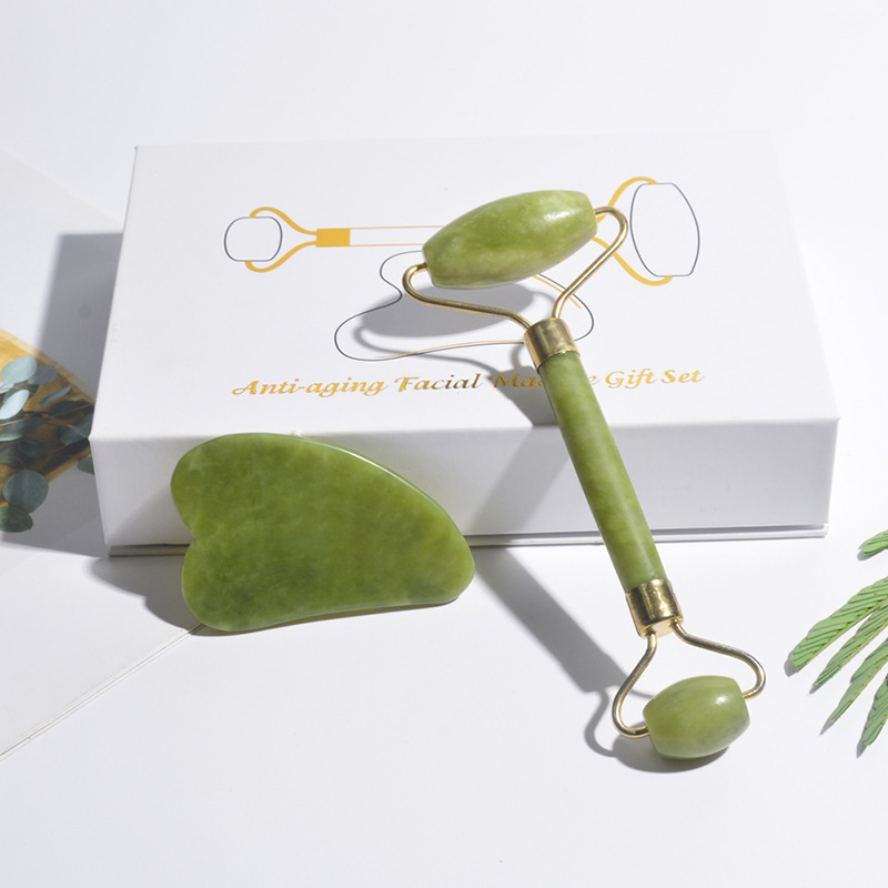 Rolo de Jade Natural para o Ro - Jade Roller Gua Sha avaliação e preço
